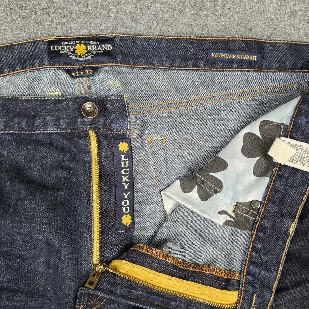Lucky Brand 361 Vintage Straight Jeans Mens Dark Wash Indigo 7M11293
